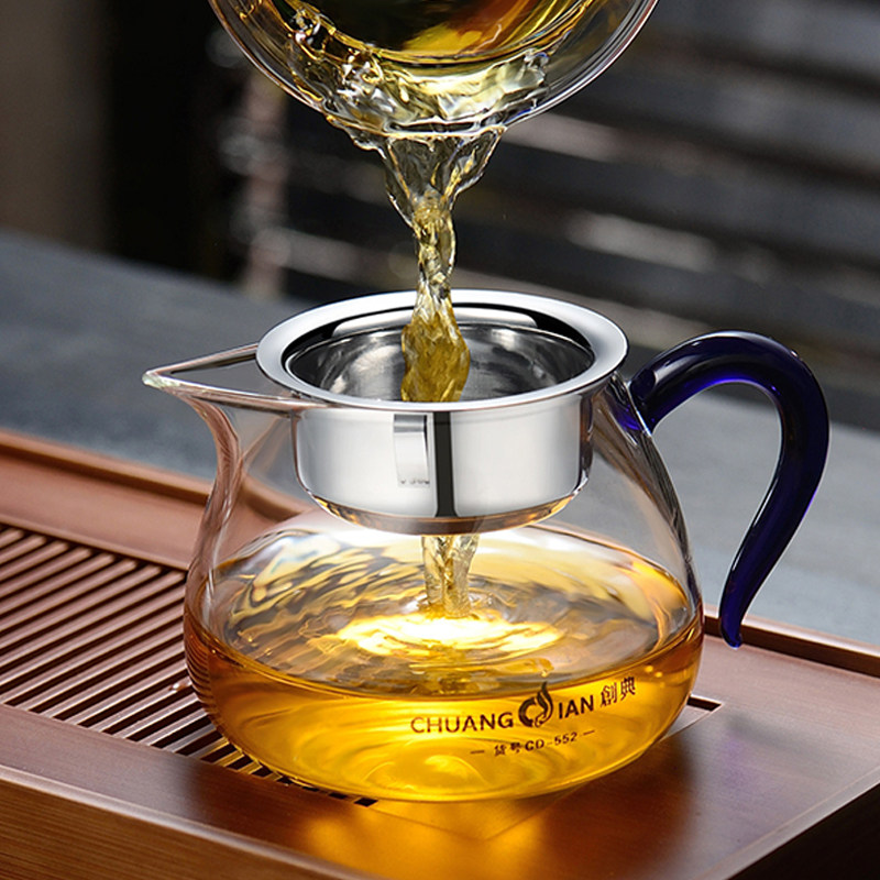 创典耐热玻璃公道杯茶漏套装分茶器茶海功夫茶具配件日式耐用公杯
