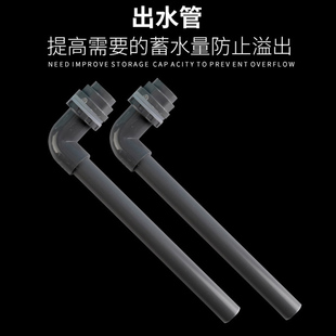 出水弯头水管乌龟鱼缸沼泽过滤箱滴流盒水族箱下水管放水排水配件