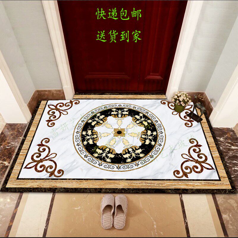 钢化玻璃 地垫 脚垫 地踏 脚踏 门垫 家用欧式免洗客厅门口入户门