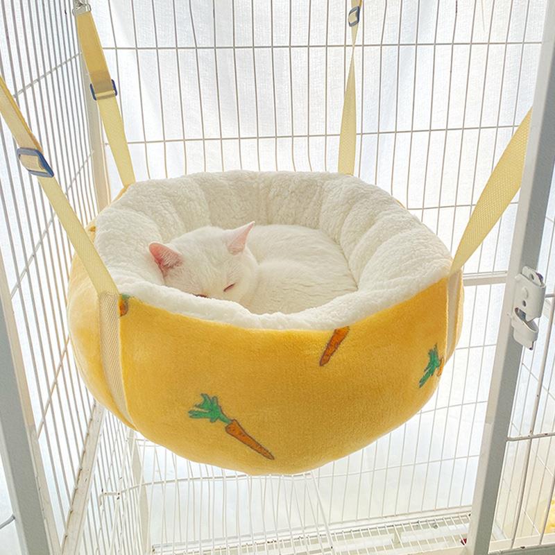 猫窝吊床冬季保暖加厚猫咪床猫垫子冬天幼猫小猫用品猫笼专用吊窝