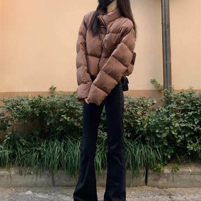 加绒黑色高腰微喇牛仔裤女冬季2025新款弹力修身时尚马蹄喇叭裤子