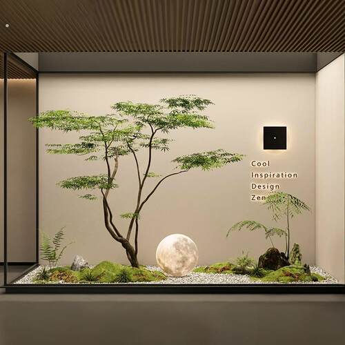 彷真绿植景观造景枫树植物假树别墅天井商场橱窗氛围树装饰摆件