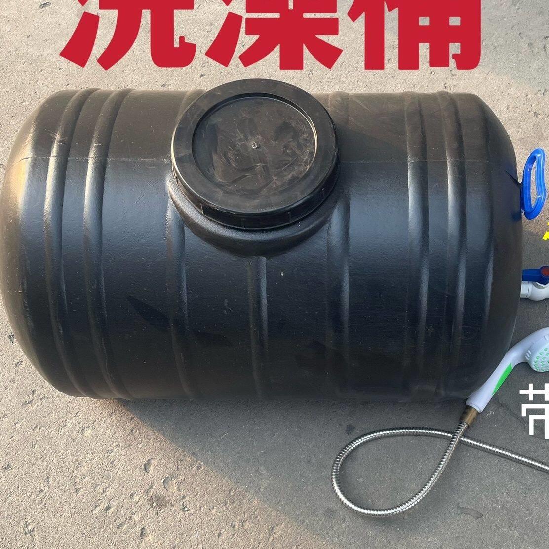 加厚夏天洗澡太阳能晒水桶农村家用黑色热水桶双层户外水箱保温
