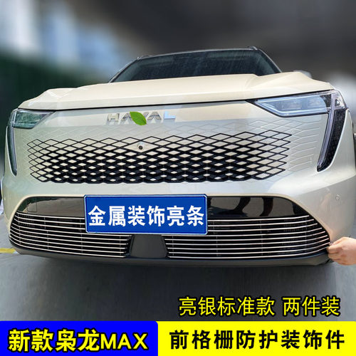 2023款哈弗枭龙MAX中网改装装饰条 前脸专用汽车用品防虫网配件亮