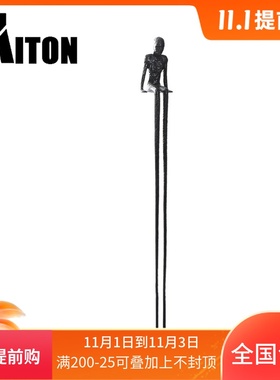 抽象雕塑摆件样板房售楼处酒店前台坐姿长腿人玄关柜创意艺术复古