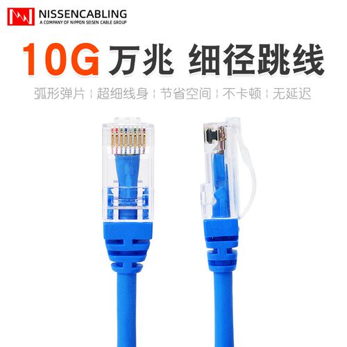 日线极细柔软跳线SPG6a多股万兆超六类NIPPON CAT6A 高速细线纯铜