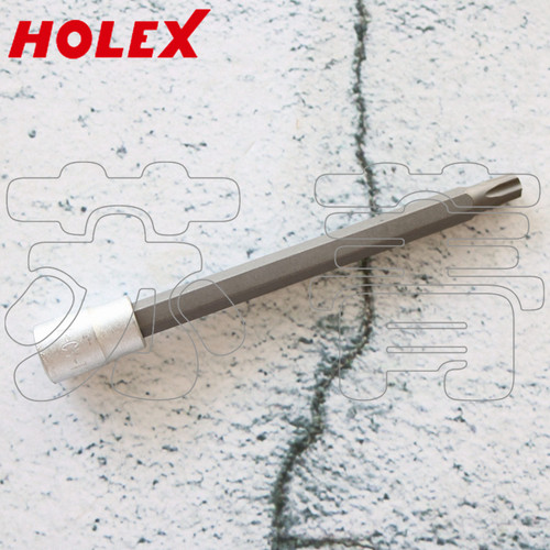 德国霍夫曼HOLEX 加长星型梅花套筒螺丝起子批头 1/4