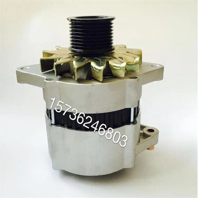 玉柴6108发电机 多槽直角 8PK 24V 55A内调整体交流发电机铜线圈