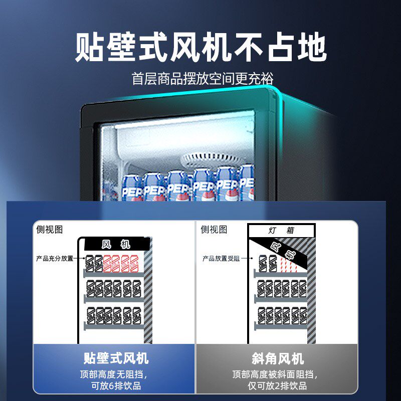 星星冷藏柜冷藏展示柜保鲜饮料柜超市陈列商用冰箱单门立式冰柜