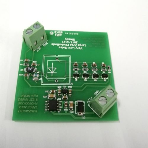10x10mm 2DU10硅光电池二极管入12V出5V电压信号低噪声放大器电路