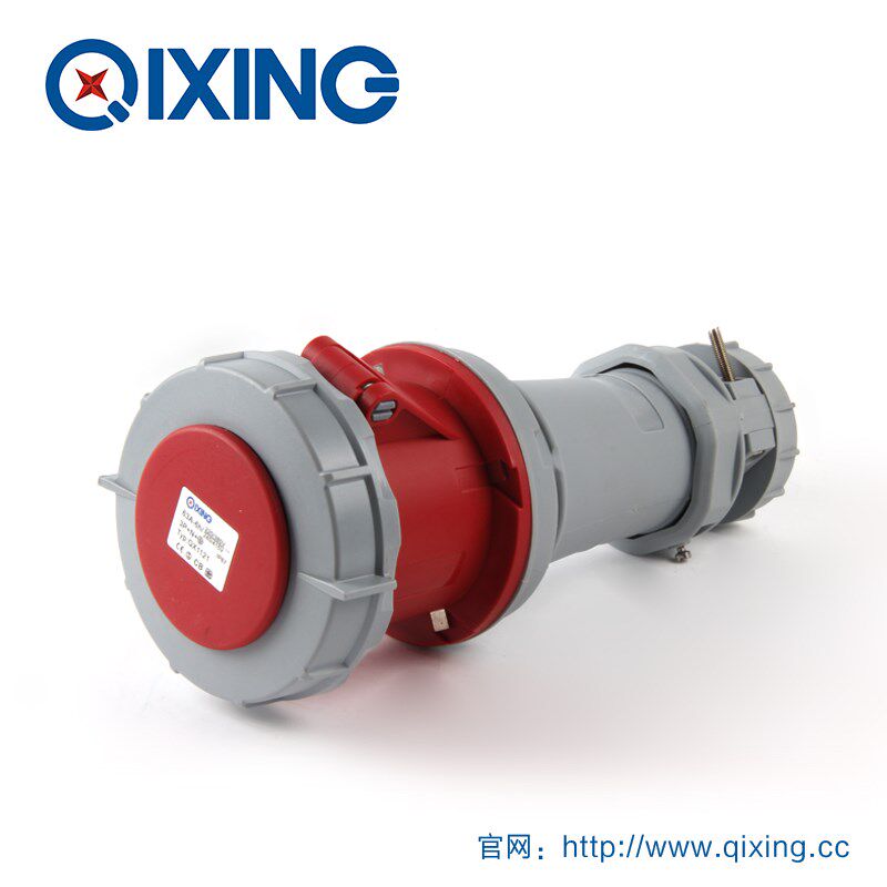 QX1121启星5P/63A工业插座低温高温适用电池电线公母连接器航空插