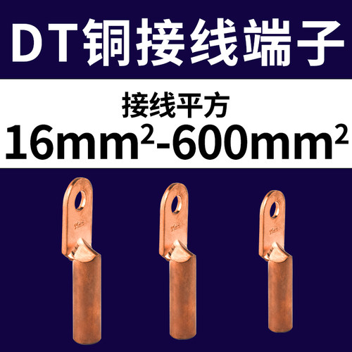 DT10/16/25/50/70/95/240/400铜鼻子电线电缆铜接头接线鼻子线耳