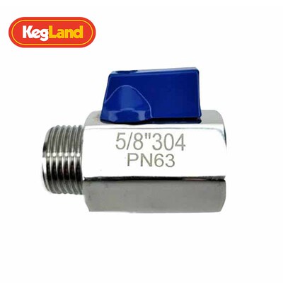 精酿 304不锈钢分配器球阀G5/8 mini球阀 自酿配件KL00406KegLand