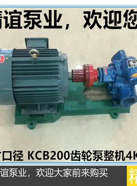 高温电动齿轮泵KCB200齿轮油泵自吸泵输送泵2寸螺纹口径配4KW电机