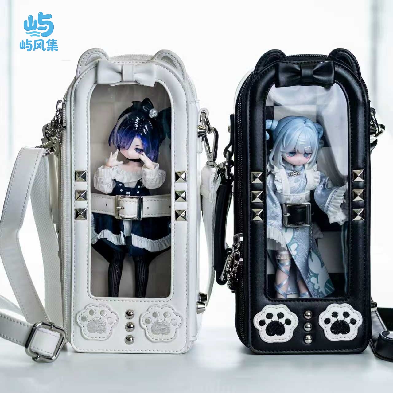 【屿风集】猫咪噗12分/8分bjd/mjd/OB11可动人偶外出娃包痛包