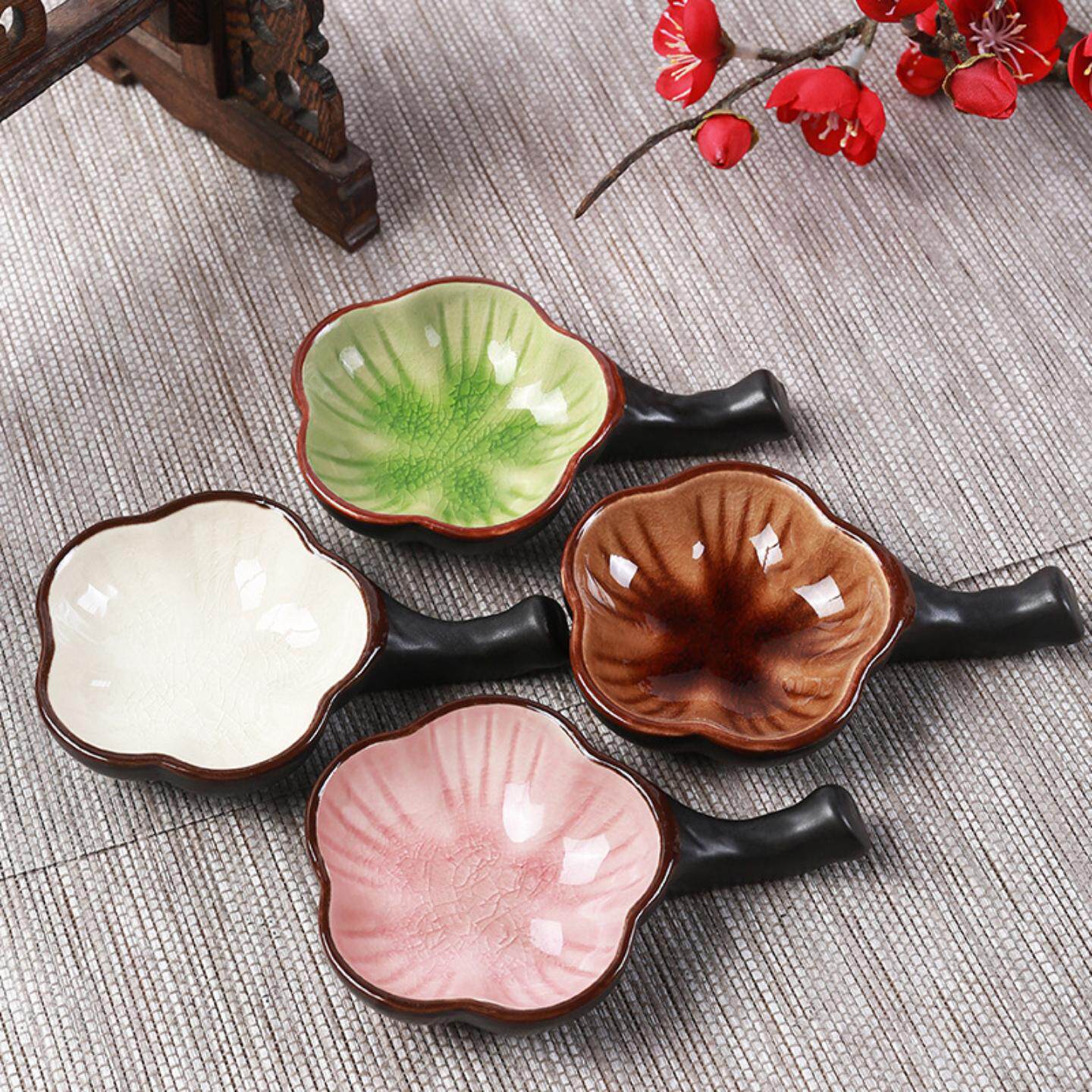 陶瓷墨碟多功能梅花水碟毛笔架笔搁文房四宝盛墨汁用笔洗砚台