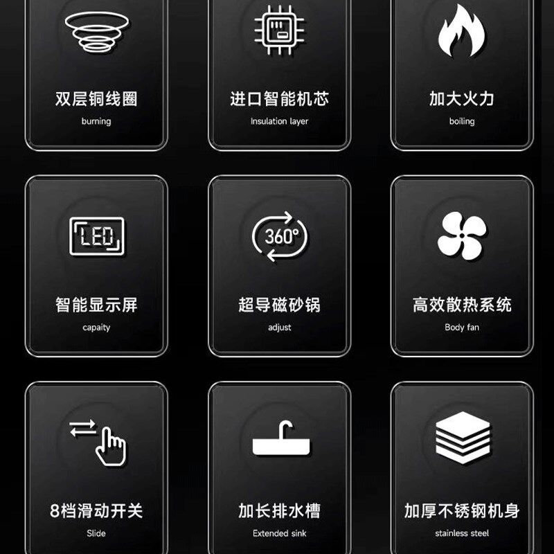 商用电磁炉15KW凹面大功率猛火灶饭店食堂电炒炉380V电灶台电炒灶