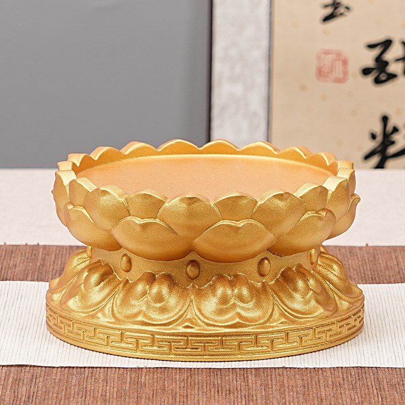 实木鎏金莲花底座弥勒佛像摆件八方聚财笑供佛招财观音红木工艺品