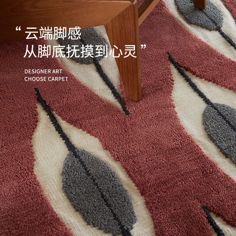 纽西兰进口羊毛定制电梯地毯高端家用异形定制现代简约别墅入户门