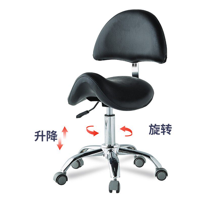 美容凳技师医师椅旋转升降美甲椅纹身电脑椅马鞍椅美发滑轮大工椅