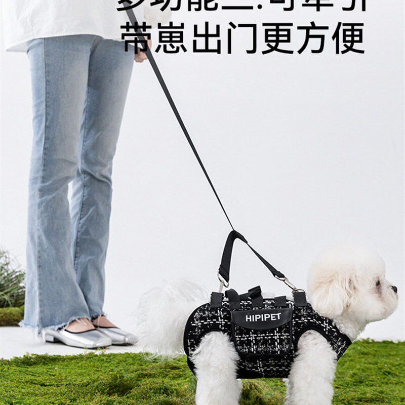 宠物户外出行手提包可牵引外出遛狗横背狗包猫包小型犬斜跨单肩包