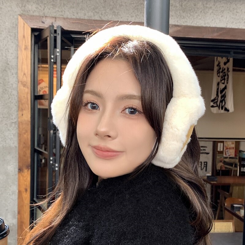 可爱兔毛耳罩女冬季东北护耳保暖耳套防冻真毛耳暖耳包可折叠耳捂