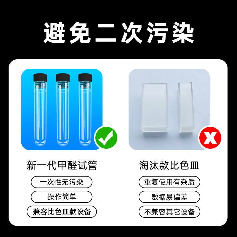 50只装通用测甲醛检测试剂试管甲醛检测仪器专业酚试剂显色液耗材