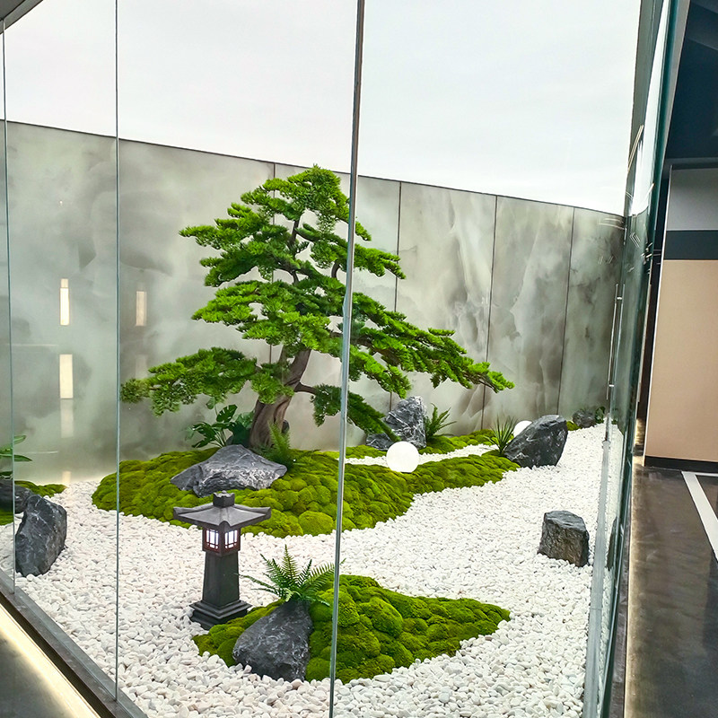 迎客松仿真树大型罗汉松室内外橱窗装饰假松树新中式造景绿植景观