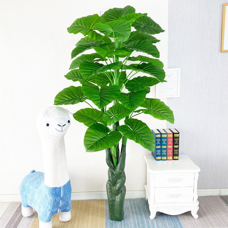 仿真绿色植物仿生绿植发财树滴水观音盆栽摆件仿真花假花仿真造景