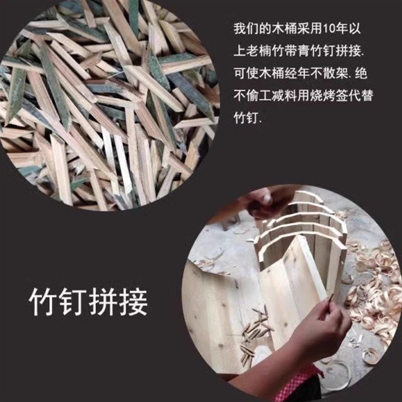 四川带盖蒸饭木桶商用饭桶杉木甑子蒸子早餐木桶家用木桶饭寿司桶