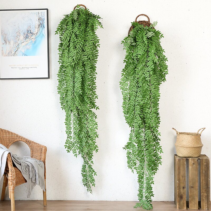 仿真叶子壁挂假花藤条客厅阳台墙面遮挡植物装饰墙壁藤蔓绿植树叶