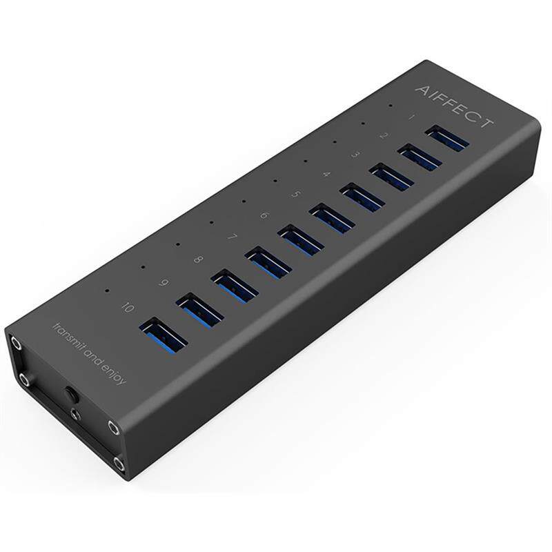 好家伙!一拖十!外贸电脑USB3.0分线器多功能拓展坞hub集线器
