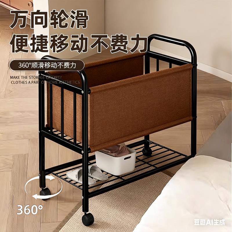 折叠脏衣篮加深大容量收纳换洗衣物筐带轮移动储物篮家居整理篮子