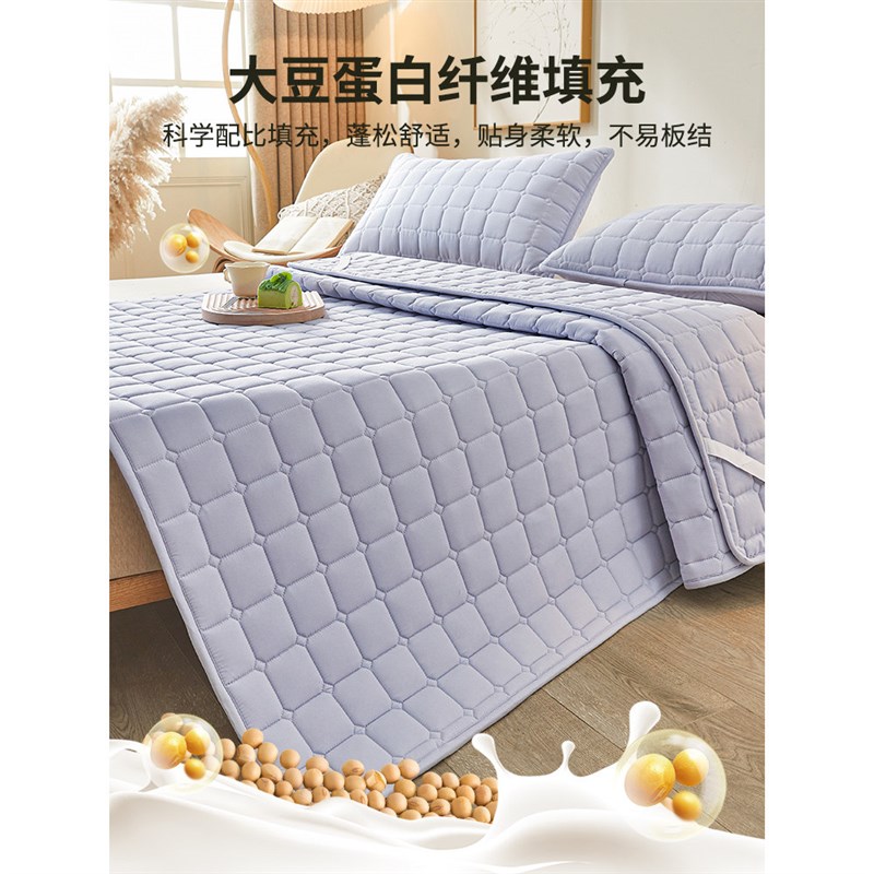 防水隔尿床垫单件防滑垫软垫卧室薄款夹棉家用席梦思床垫保护罩