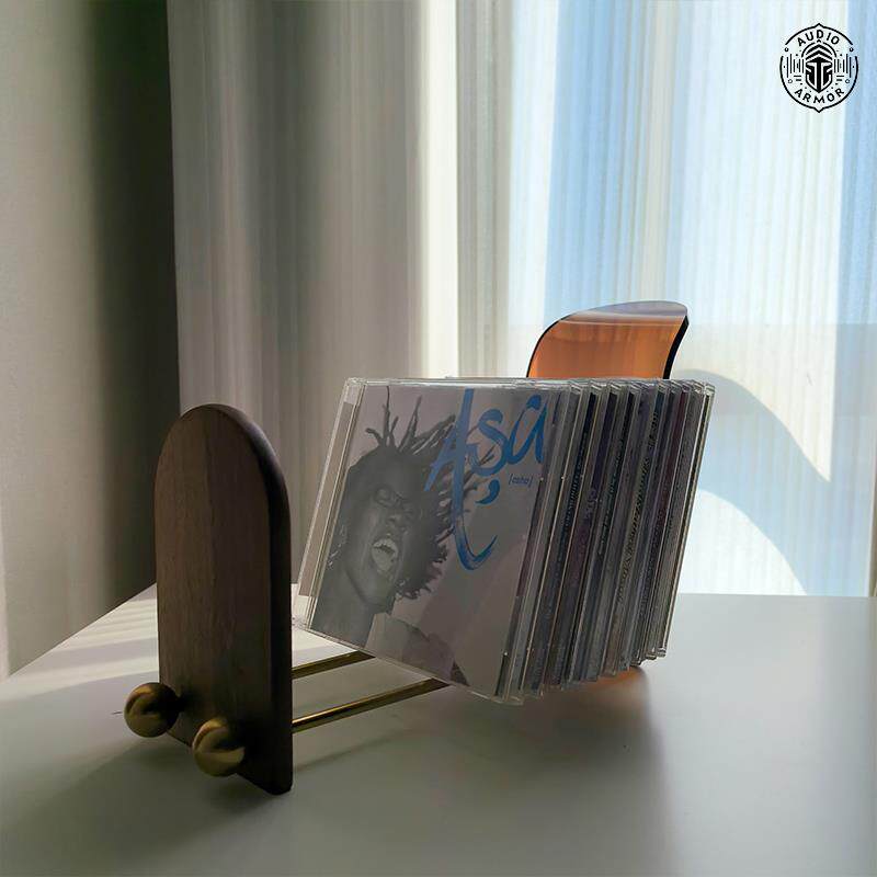 cd展示架cd架收纳专辑桌面亚克力轻奢整理筐储存置物架cd碟片架子