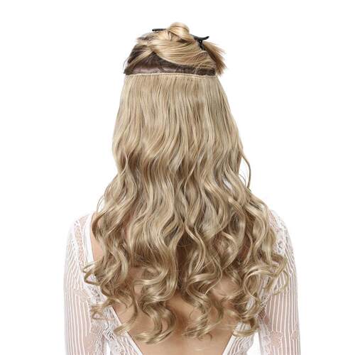 欧美假发女一片式五卡长卷发假发接发片隐形无痕波浪卷发片wigs
