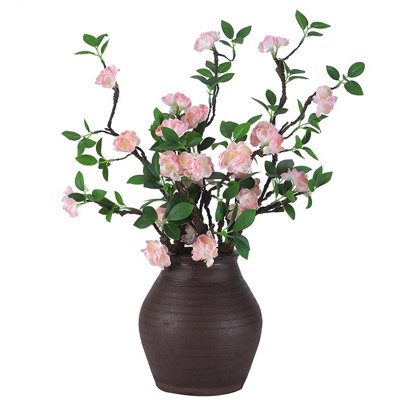 仿真梅花枝中式腊梅假花干桃花客厅室内玄关摆设装饰摆件新年插花