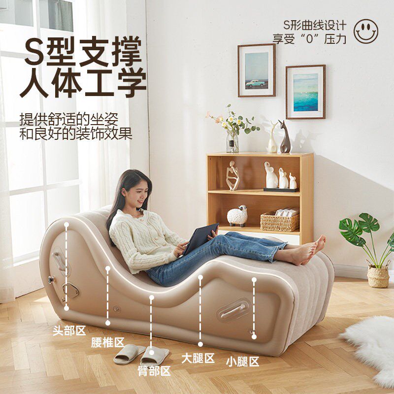 自动充气沙发家用午休空气充气床气垫床便携式垫户外露营懒人躺椅