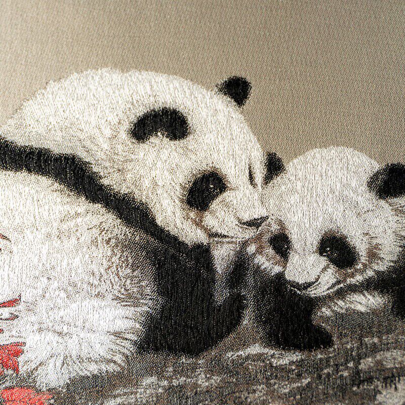 枫叶情中国特色礼物蜀锦丝绸画 画卷轴挂画 画家居出国送老外毕业