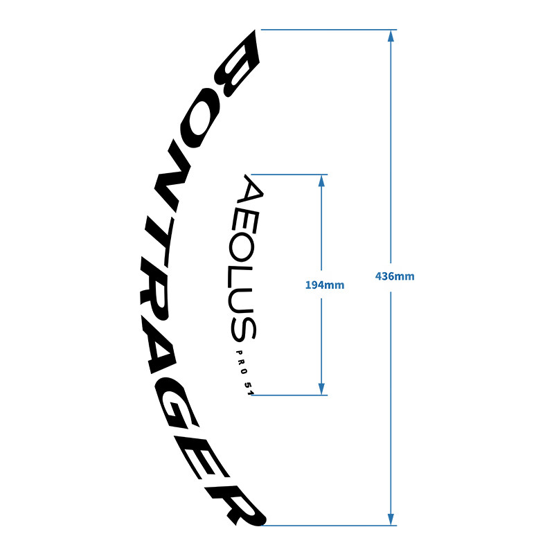 棒槌哥Bontrager Aeolus Pro 51 TLR轮组贴公路自行车碳刀圈贴纸