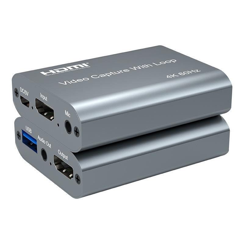 厂价4K60HZ采集卡 HDMI视频采集盒独立音频USB视频采集器带环出U2