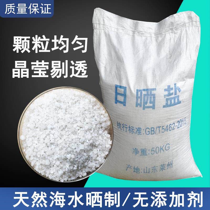 工业盐融雪剂大颗粒50kg盐雾氯化钠日晒细粗盐锅炉软水雪景盐防冻