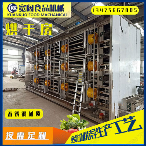 不锈钢全自动果蔬风干线 商用大型连续式干燥机 土豆片隧道烘干线
