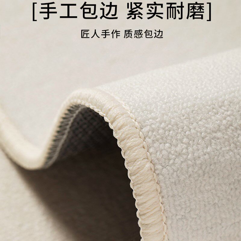 黑石公寓客厅地毯防水高级感复古棋盘茶几毯卧室沙发床边免洗地垫