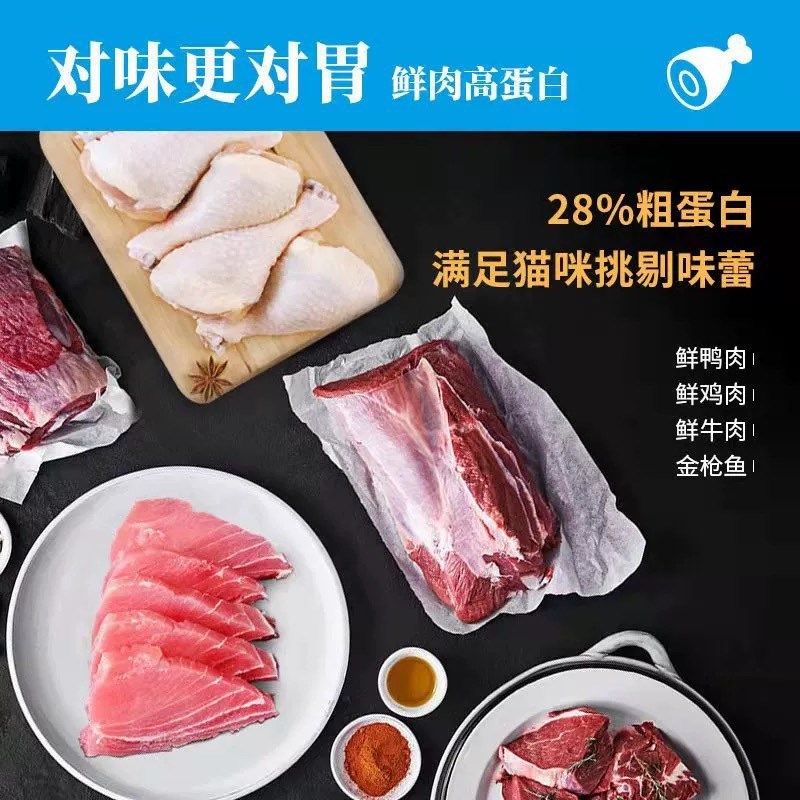 买1送1共8斤)力狼e族猫粮成猫幼猫蓝猫英短增肥流浪发腮美毛4斤图片