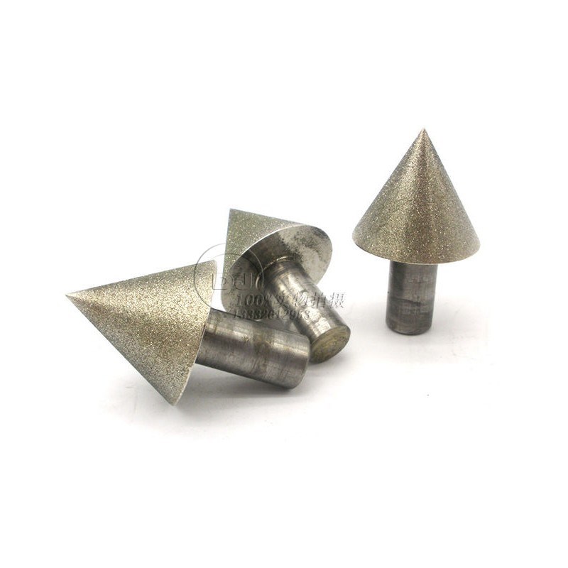 非标45/60/90度金刚石合金磨头锥形精密倒角工具玻璃陶瓷石材扩孔