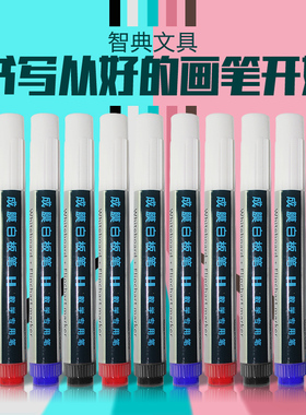 ZHIDIAN智典白板笔可加墨水投影白板专用大容量易擦黑色红色蓝色