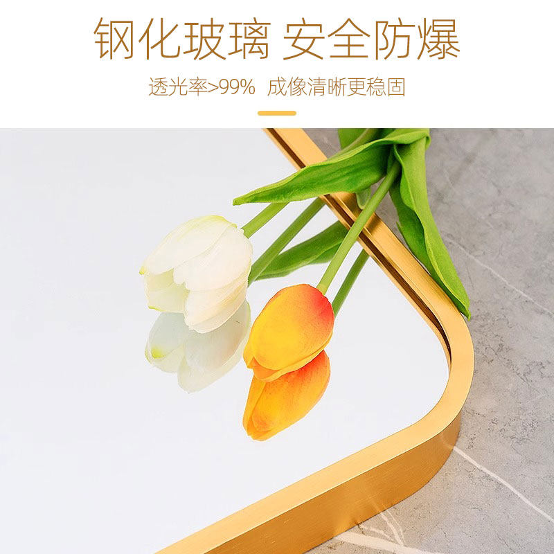 镜子全身穿衣镜家用落地镜高级感超白高清钢化玻璃立体试衣大镜子