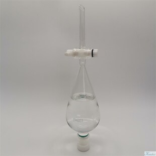 聚四氟梨形分液漏斗玻璃加厚盖子四氟螺旋塞方面操作规格齐全