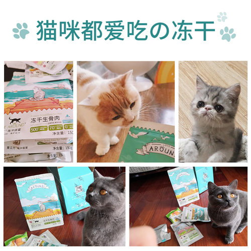 爱立方海洋盛宴冻干猫三鱼一虾优质蛋白肉源美毛猫咪